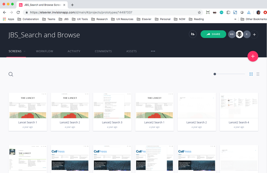 Key pages prototypes