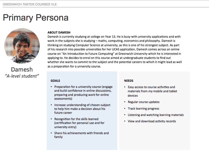 Primary persona