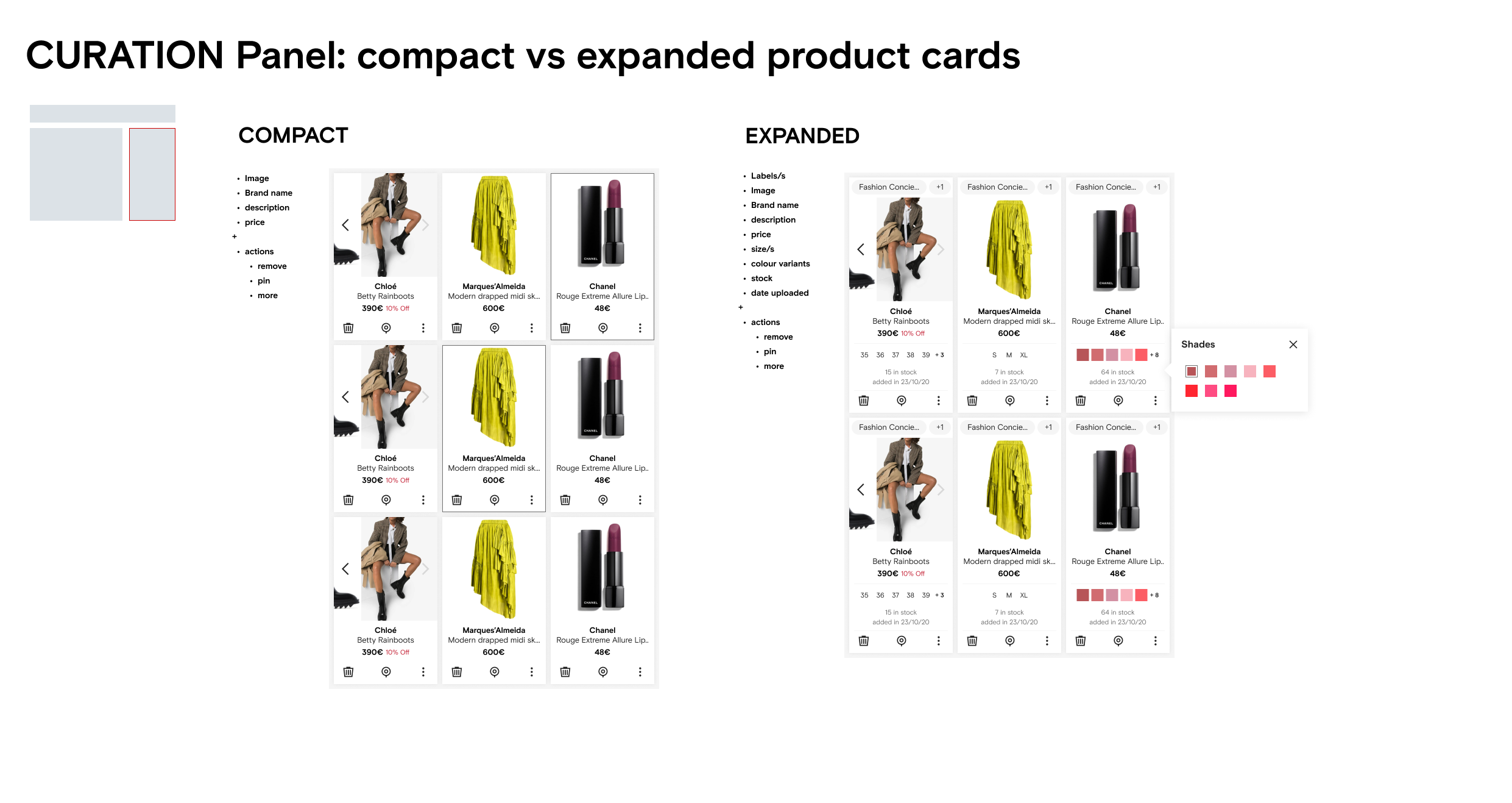 OM product cards