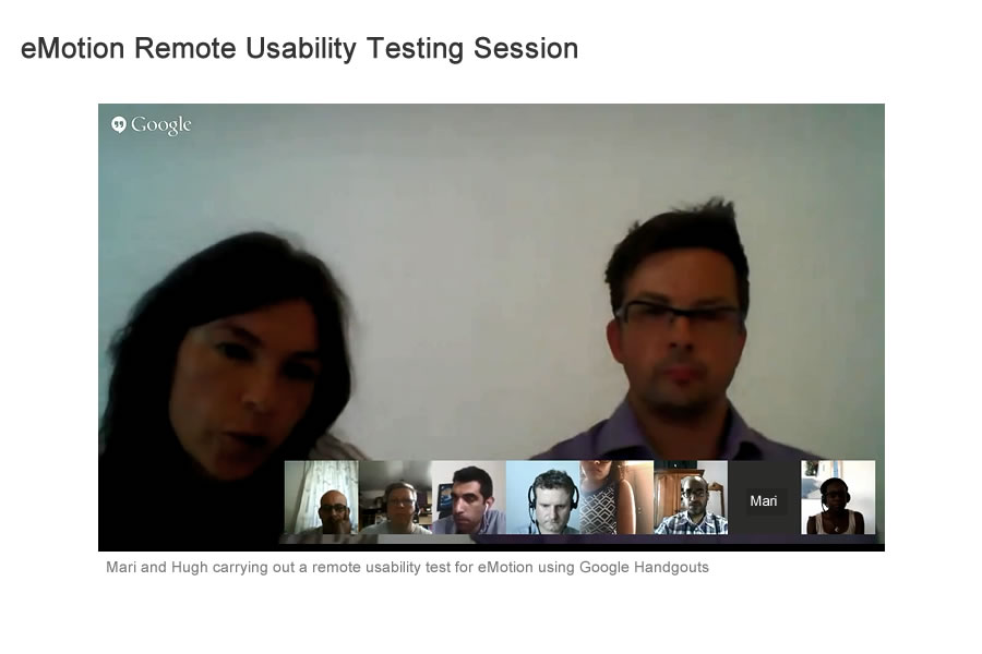 Thrive remote usability testing session